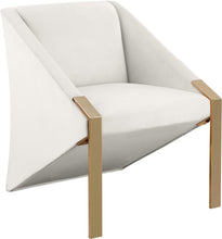 Load image into Gallery viewer, Rivet Cream Velvet Accent Chair