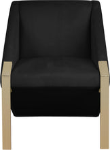 Load image into Gallery viewer, Rivet Black Velvet Accent Chair