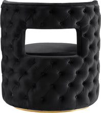 Load image into Gallery viewer, Theo Black Velvet Accent Chair