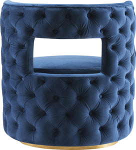 Theo Navy Velvet Accent Chair
