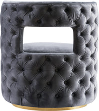 Load image into Gallery viewer, Theo Grey Velvet Accent Chair