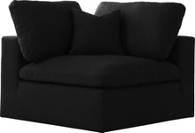 Load image into Gallery viewer, Serene Black Linen Fabric Deluxe Cloud Corner Chair