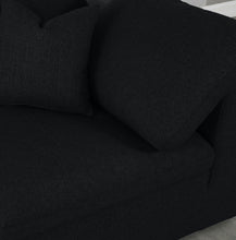 Load image into Gallery viewer, Serene Black Linen Fabric Deluxe Cloud Corner Chair