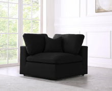 Load image into Gallery viewer, Serene Black Linen Fabric Deluxe Cloud Corner Chair