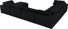 Load image into Gallery viewer, Serene Black Linen Fabric Deluxe Cloud Modular Sectional