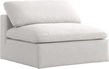 Load image into Gallery viewer, Serene Cream Linen Fabric Deluxe Cloud Armless Chair