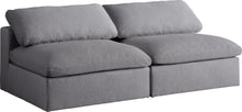 Load image into Gallery viewer, Serene Grey Linen Fabric Deluxe Cloud Modular Armless Sofa
