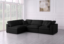 Load image into Gallery viewer, Plush Black Velvet Standard Cloud Modular Sectional