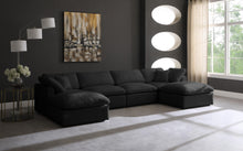 Load image into Gallery viewer, Plush Black Velvet Standard Cloud Modular Sectional