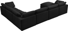 Load image into Gallery viewer, Plush Black Velvet Standard Cloud Modular Sectional