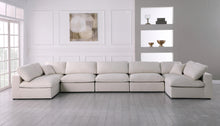 Load image into Gallery viewer, Serene Cream Linen Fabric Deluxe Cloud Modular Sectional