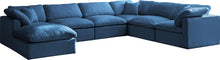 Load image into Gallery viewer, Plush Navy Velvet Standard Cloud Modular Sectional