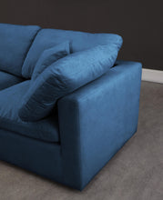 Load image into Gallery viewer, Plush Navy Velvet Standard Cloud Modular Sectional