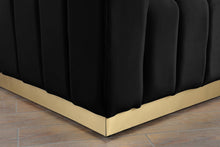 Load image into Gallery viewer, Marlon Black Velvet Loveseat
