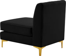 Load image into Gallery viewer, Alina Black Velvet Armless Chair