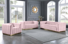 Load image into Gallery viewer, Marlon Pink Velvet Loveseat