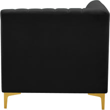 Load image into Gallery viewer, Alina Black Velvet Corner Chair