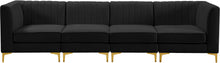 Load image into Gallery viewer, Alina Black Velvet Modular Sofa