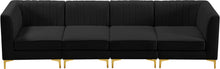 Load image into Gallery viewer, Alina Black Velvet Modular Sofa