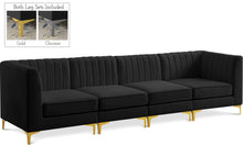 Load image into Gallery viewer, Alina Black Velvet Modular Sofa
