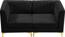 Load image into Gallery viewer, Alina Black Velvet Modular Sofa