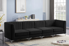Load image into Gallery viewer, Alina Black Velvet Modular Sofa