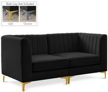Load image into Gallery viewer, Alina Black Velvet Modular Sofa