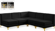 Load image into Gallery viewer, Alina Black Velvet Modular Sectional