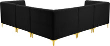 Load image into Gallery viewer, Alina Black Velvet Modular Sectional