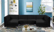 Load image into Gallery viewer, Alina Black Velvet Modular Sectional