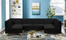 Load image into Gallery viewer, Alina Black Velvet Modular Sectional