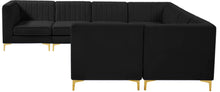 Load image into Gallery viewer, Alina Black Velvet Modular Sectional