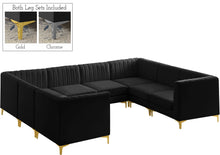 Load image into Gallery viewer, Alina Black Velvet Modular Sectional
