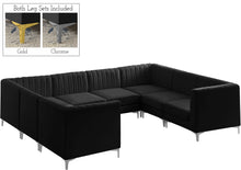 Load image into Gallery viewer, Alina Black Velvet Modular Sectional