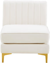 Load image into Gallery viewer, Alina Cream Velvet Armless Chair