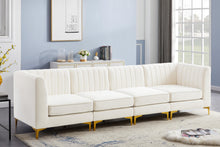 Load image into Gallery viewer, Alina Cream Velvet Modular Sofa