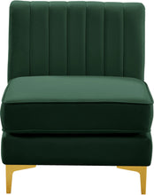 Load image into Gallery viewer, Alina Green Velvet Armless Chair