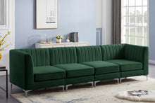 Load image into Gallery viewer, Alina Green Velvet Modular Sectional