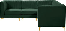 Load image into Gallery viewer, Alina Green Velvet Modular Sectional