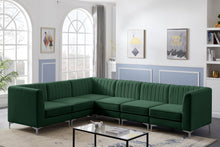 Load image into Gallery viewer, Alina Green Velvet Modular Sectional