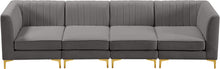 Load image into Gallery viewer, Alina Grey Velvet Modular Sofa
