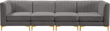 Load image into Gallery viewer, Alina Grey Velvet Modular Sofa