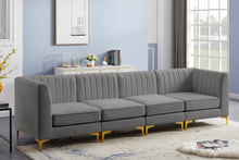 Load image into Gallery viewer, Alina Grey Velvet Modular Sofa
