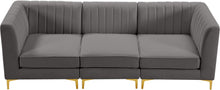 Load image into Gallery viewer, Alina Grey Velvet Modular Sofa