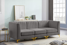 Load image into Gallery viewer, Alina Grey Velvet Modular Sofa