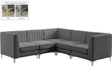Load image into Gallery viewer, Alina Grey Velvet Modular Sectional
