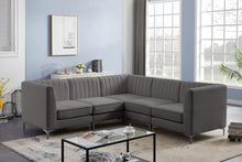 Load image into Gallery viewer, Alina Grey Velvet Modular Sectional