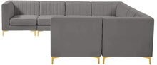 Load image into Gallery viewer, Alina Grey Velvet Modular Sectional