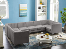 Load image into Gallery viewer, Alina Grey Velvet Modular Sectional