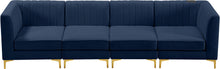 Load image into Gallery viewer, Alina Navy Velvet Modular Sofa
